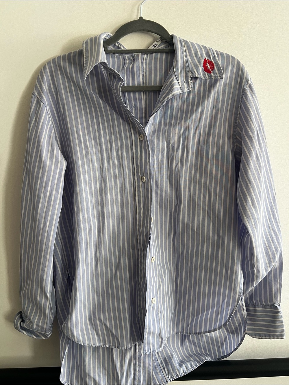 Zara Oversized Striped Button Up
